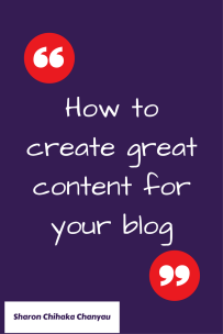 How to create great content for your blog